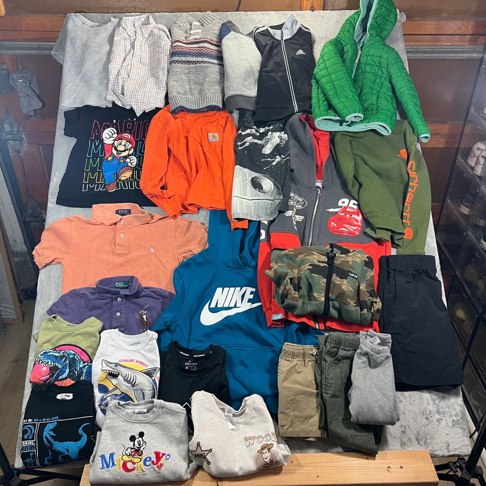 Boys Toddler Mixed Clothing Bundle Lot 25 Pieces Nike Carhartt Ralph Lauren READ